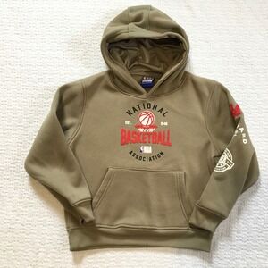 Kids NBA Graphic Hoodie Pullover Size 7 Olive Green